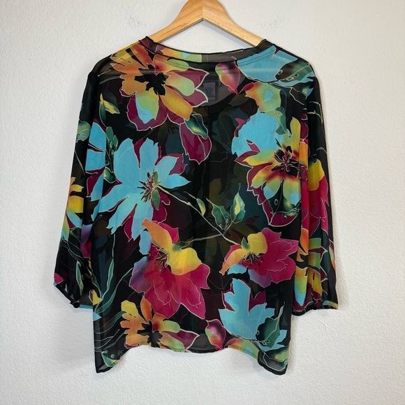 Soft Surroundings Multicolor Floral Blouse - Picture 5 of 8